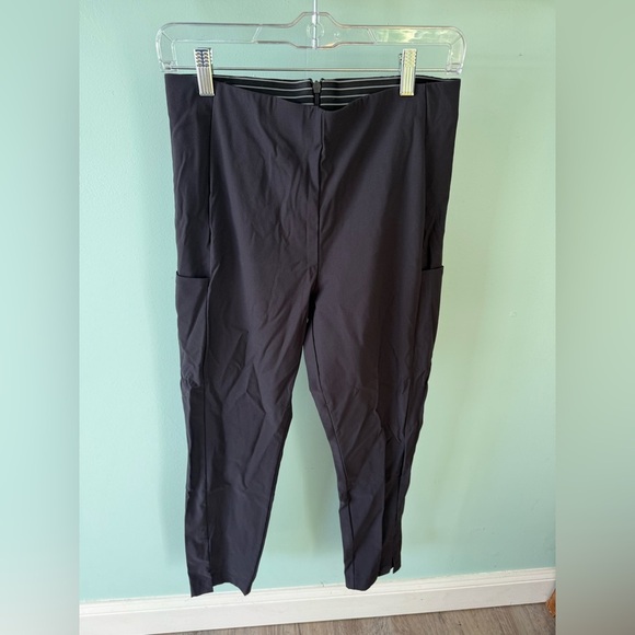 ATHLETA Gray Wander Slim High Rise Back Zip Pants {353450} Size 8 - Picture 2 of 6